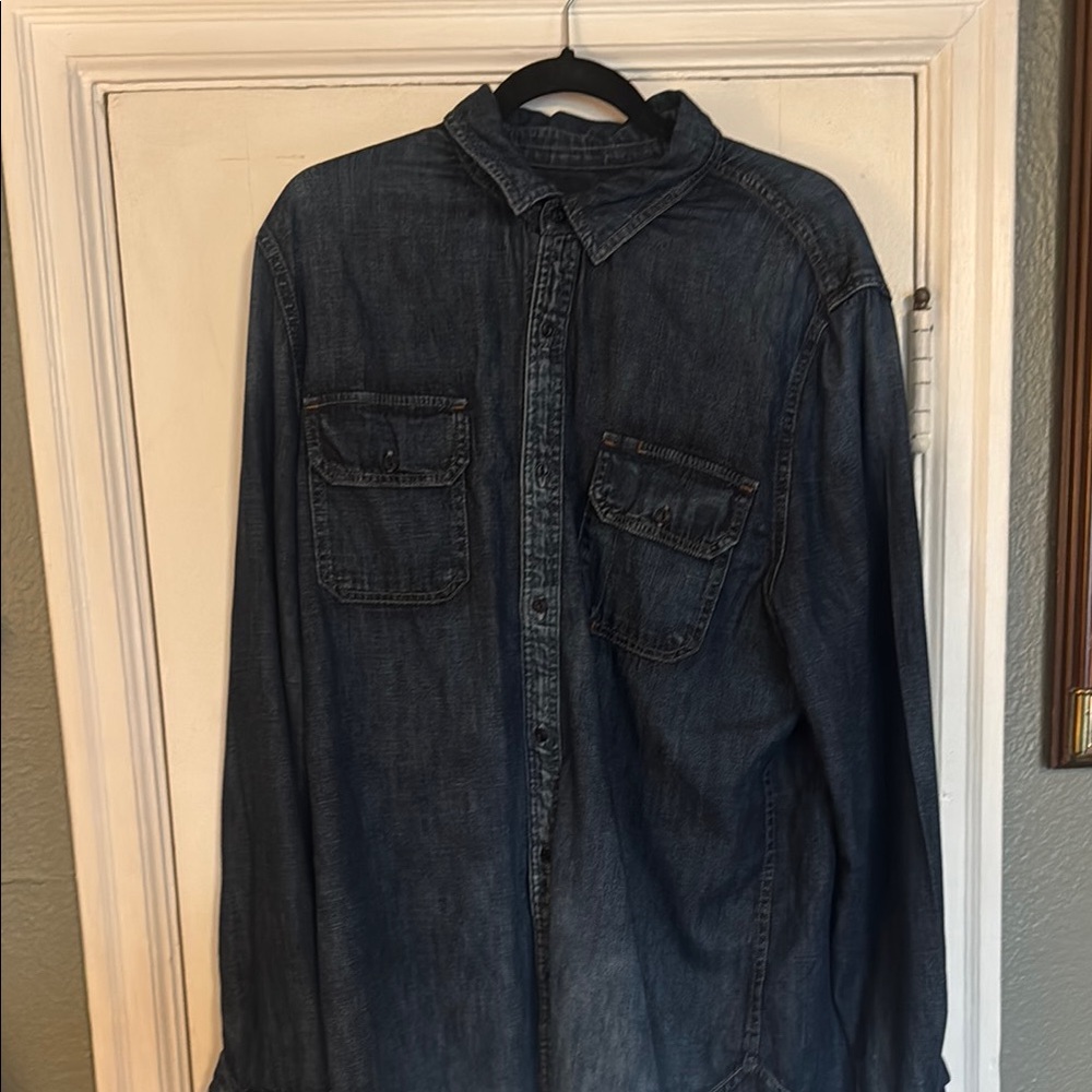 Denim Button-Up Shirt